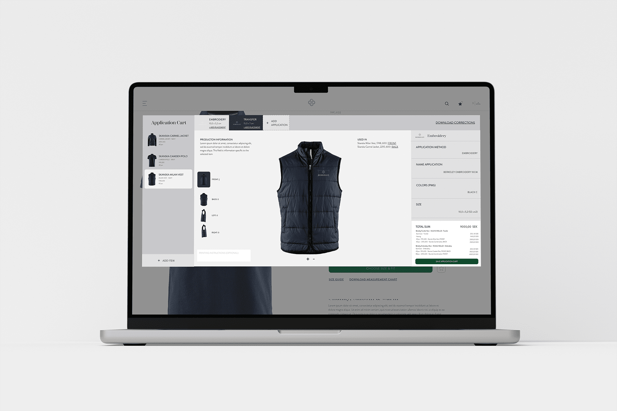 Retail Application Module på laptop