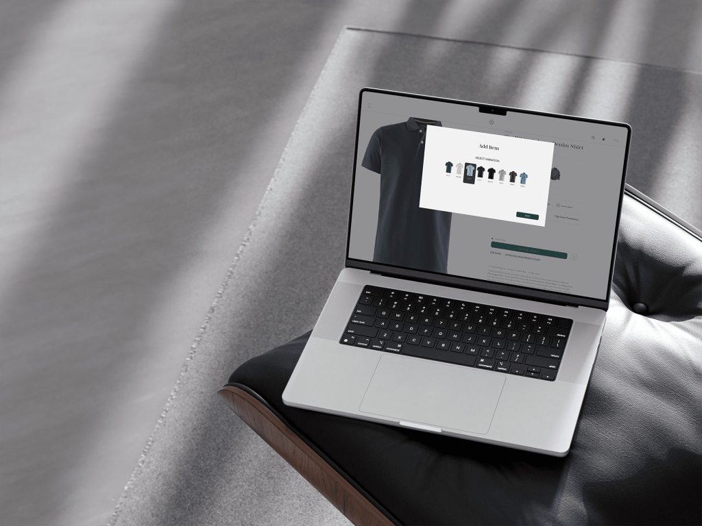 Retail Application Module på laptop