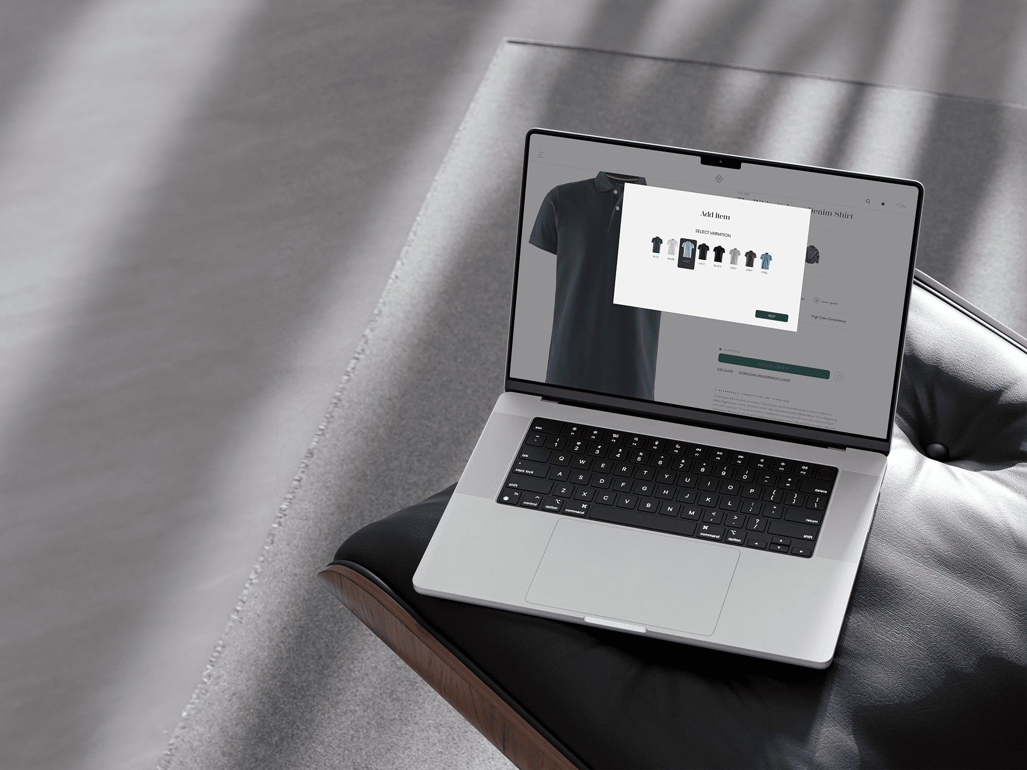 Retail Application Module på laptop