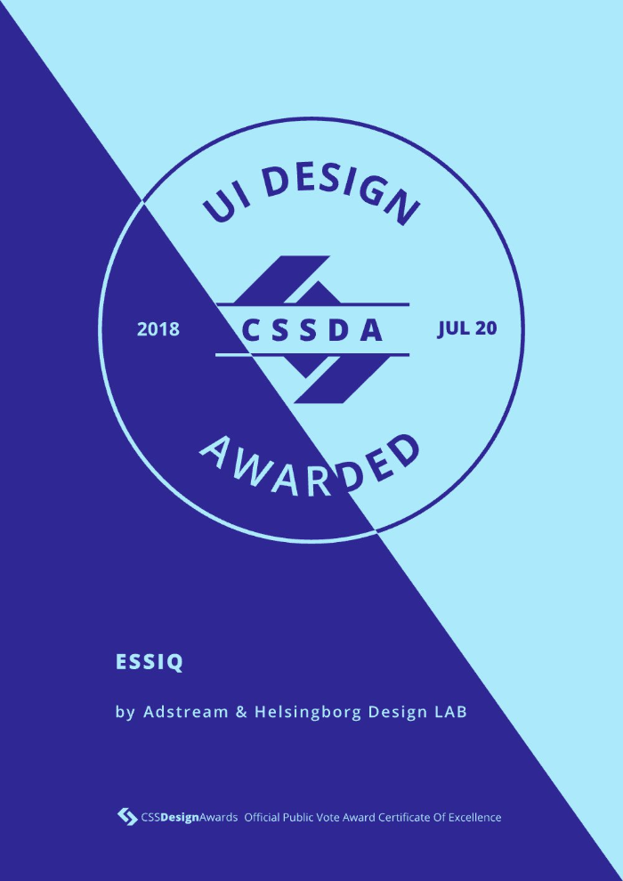 CSSDA Best UI Design: ESSIQ