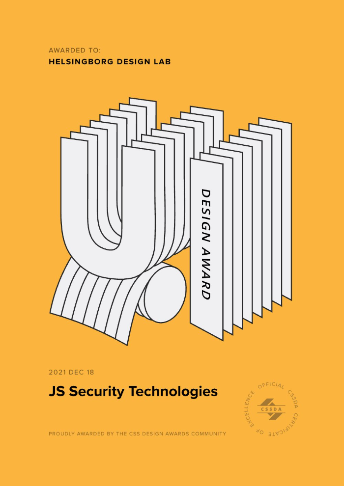 CSSDA Best UI Design: JS Security