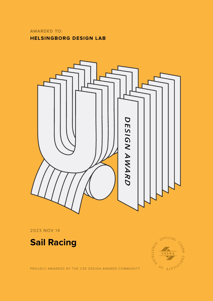 CSSDA Best UI Design: Sail Racing