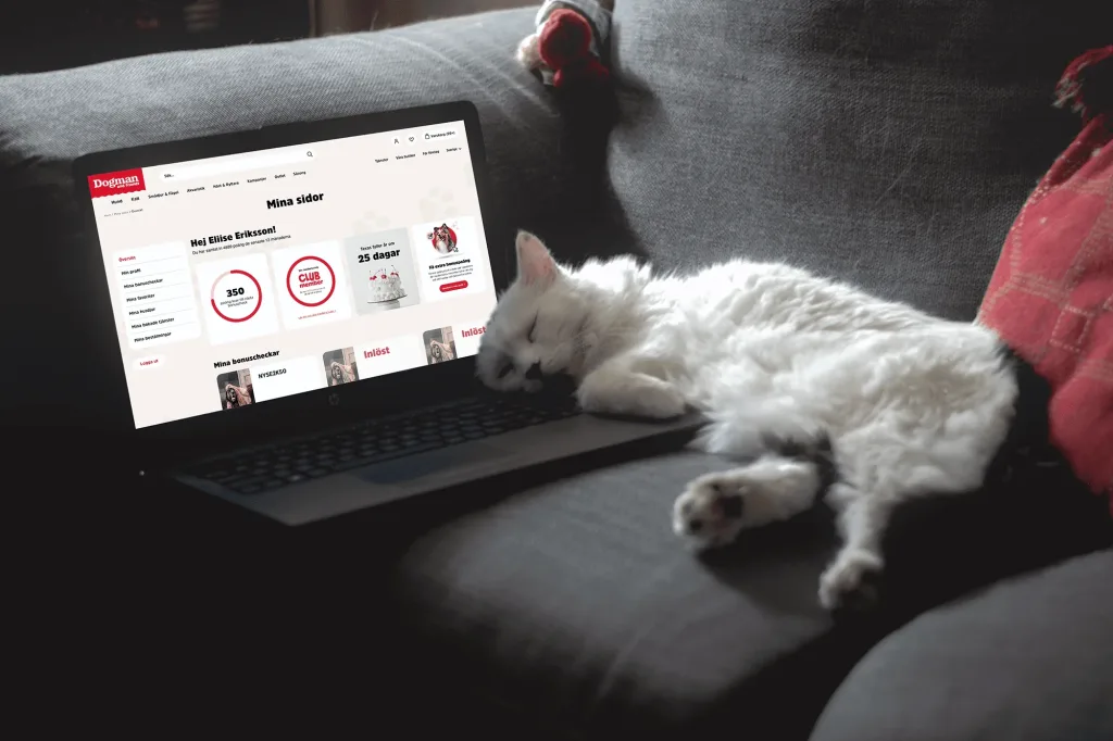 Dogman Loyalty Points på laptop