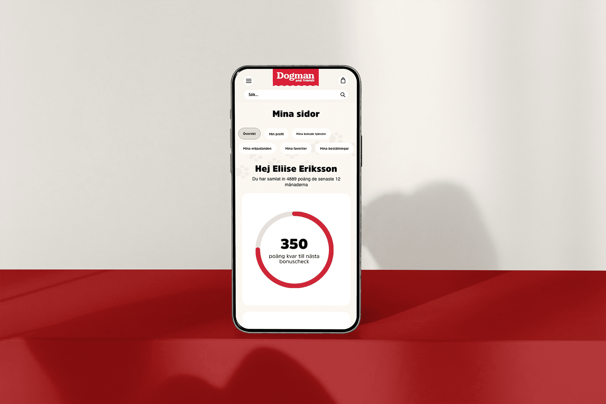 Dogman Loyalty Points i mobil