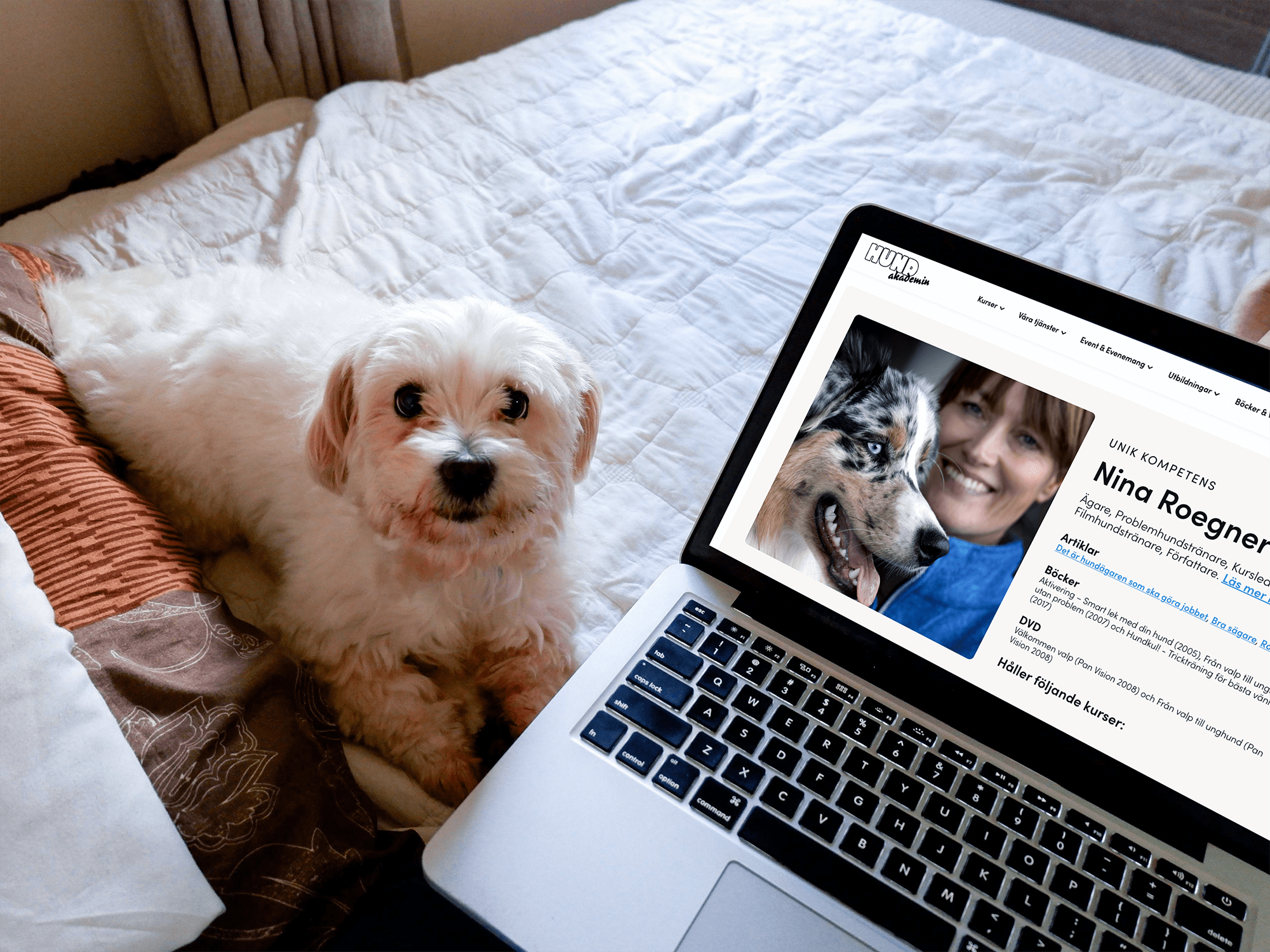Hundakademin på laptop