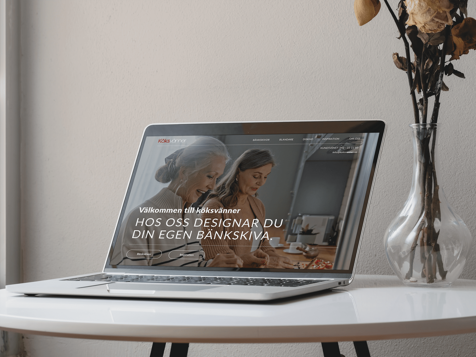 Köksvänner på laptop